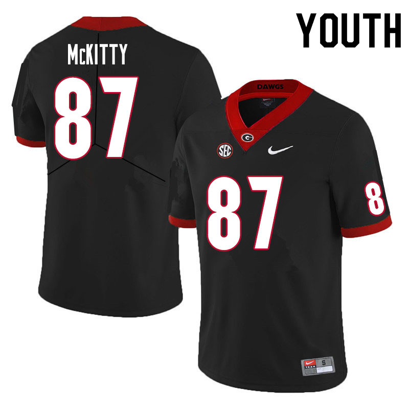 Youth #87 Tre McKitty Georgia Bulldogs College Football Jerseys Sale-Black - Click Image to Close